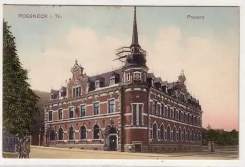 07975 Ak Pössneck in Thüringen Postamt 1908