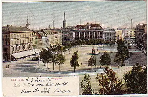 07963 Ak Leipzig Königsplatz 1906