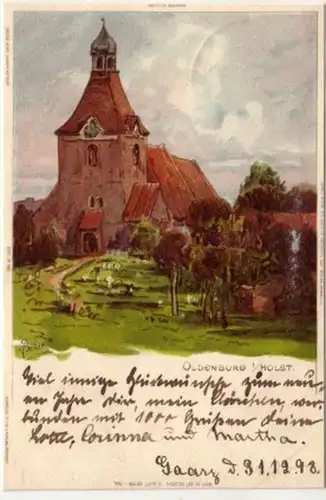 07962 Ak Lithographie Oldenburg in Holstein 1898