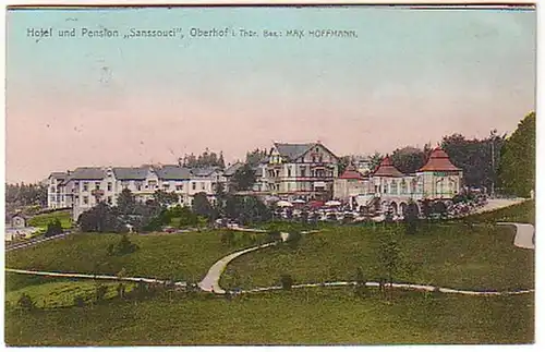 07956 Ak Oberhof in Thuringen Hotel "Sannssouci" 1908