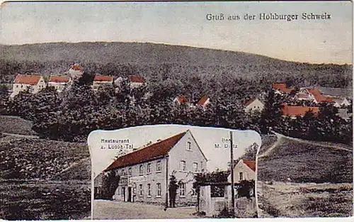 07953 Ak Salutation de l'auberge de Hohburg en Suisse 1913