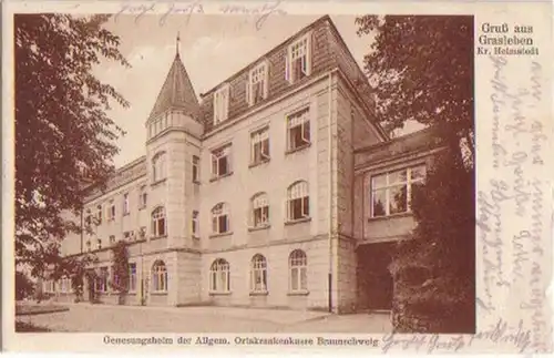 07938 Ak Gruß aus Grasleben Kreis Helmstedt 1928