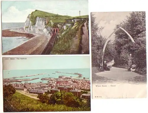07935/3 Ak Dover Port, côtes de baleine, falaise, etc. vers 1900
