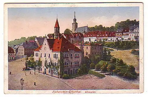 07932 Ak Hohenstein Ernstthal Altmarkt um 1920