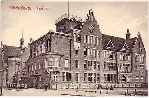 07885 Ak Wilhelmshaven Realschule 1906