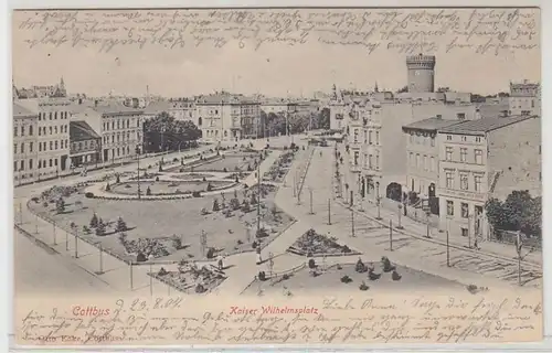 07882 Ak Cottbus Kaiser Wilhelmsplatz 1904