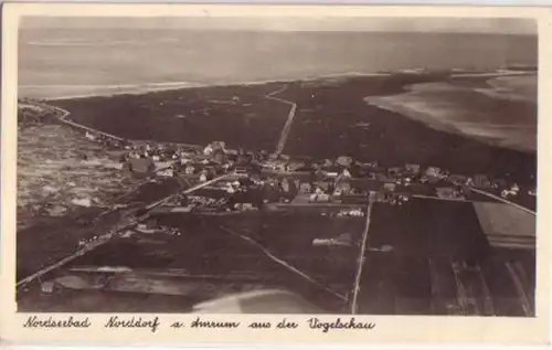 07874 Ak Nordseebad Norddorf a. Amrum Vogelschau um1930
