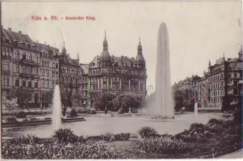 07846 Ak Cologne am Rhein Deutscher Ring 1910