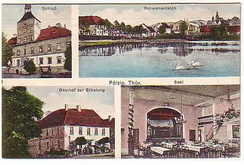 07826 Mehrbild-Ak Pölzig, Thür. Gasthof usw. 1933
