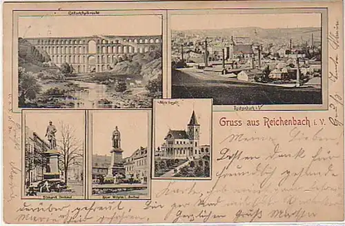 07820 Multi-image Ak Gruß von Reichenbach im Vogtl. 1898