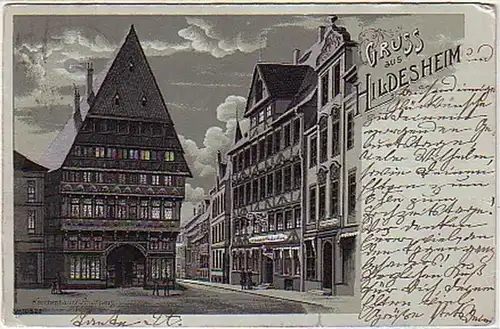 07804 Carte de la lune Salutation de Hildesheim 1899