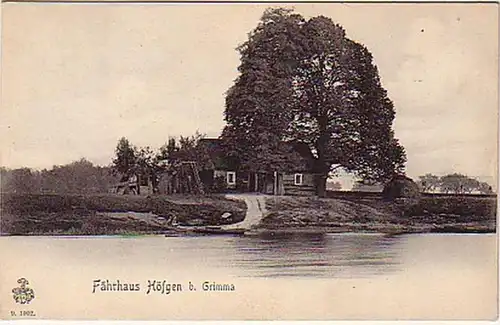07795 Ak Fährhaus Höfgen bei Grimma um 1900