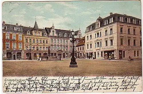 07789 Ak Crimmitsschau Marktplatz 1904