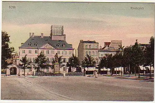 07786 Ak Bonn Münsterplatz mit Postamt um 1905