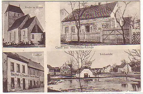 07785 Ak Gruß aus Staudnitz Klinga mit Gasthof 1928
