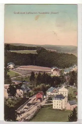 07772 Ak Salutation de la station thermale de Neumühle Elster vers 1920