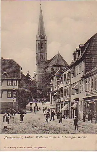 07763 Ak Heiligenstadt untere Wilhelmstrasse um 1900