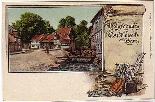 07714 Ak Osterwieck am Harz Voigteiplatz um 1910