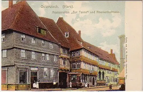 07713 Ak Osterwieck am Harz Rosmarinstrasse um 1910