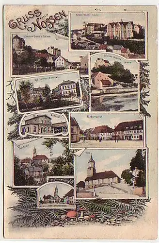 07712 Mehrbild Ak Gruß aus Nossen Bahnhof usw. 1913