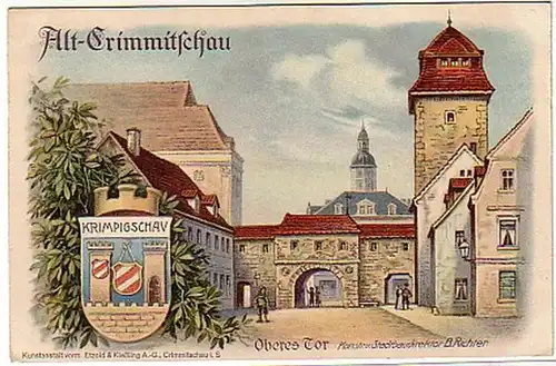 07686 Ak Litho à la cérémonie de la ville de Crimmitschau 1914