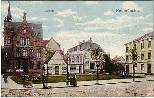 07680 Ak Neumünster Gasthaus an der Schwale 1909