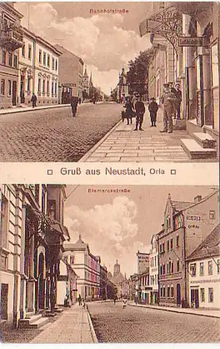 07655 Ak Salutation de la nouvelle ville Orla Bismarckstr. etc. 1912