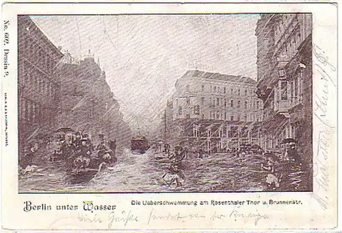 07649 Ak Berlin sous Wasser Brunnenstrasse 1902