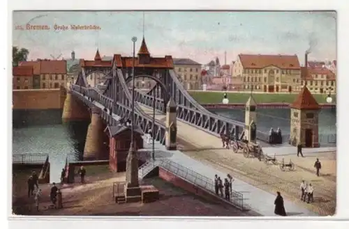 07611 Ak Brême Grand pont Weser 1907