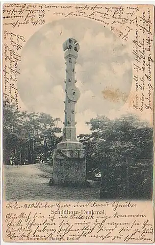 07601 Ak Schildhorn Denkmal bei Berlin 1900