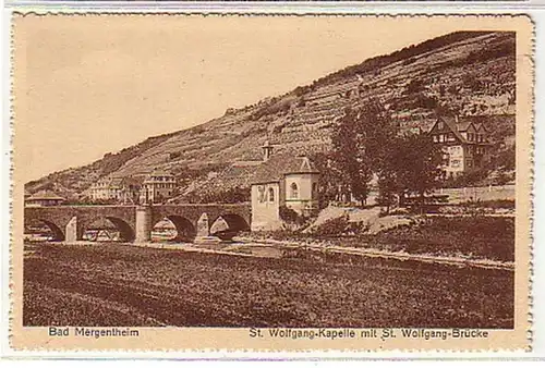 07591 Ak Bad Mergentheim St. Wolfgang Kapelle vers 1930