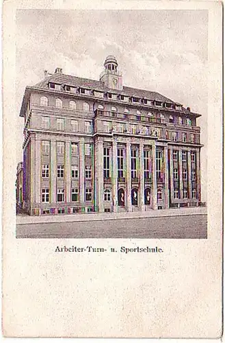 07590 Ak Arbeiter-Turn- und Sportschule Leipig um 1925