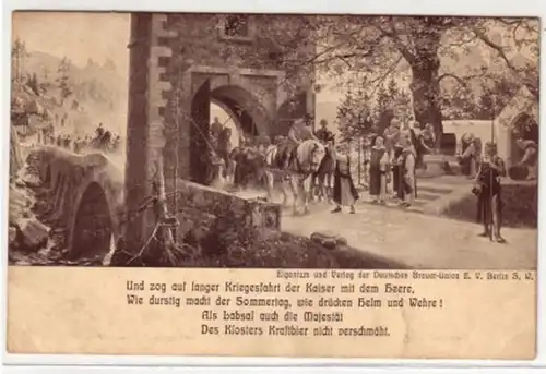 07566 Ak Reklamze allemand Brauer Union e.V. 1911