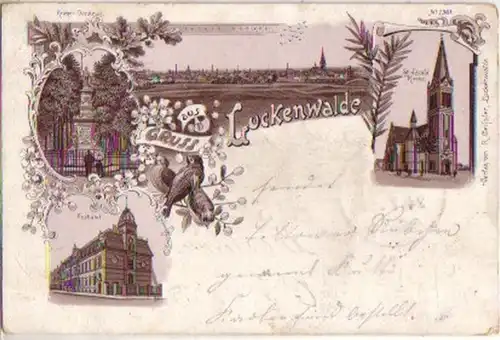 07562 Ak Lithographie Gruss aus Luckenwalde 1897