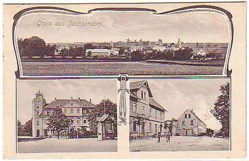 07557 Mehrbild Ak Gruß aus Sachsendorf 1917