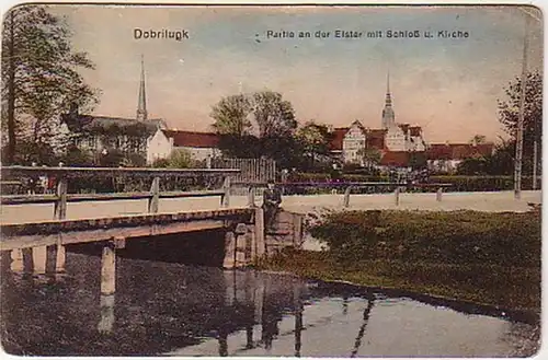 07537 Ak Dobrilugk Partie à la Elster vers 1920
