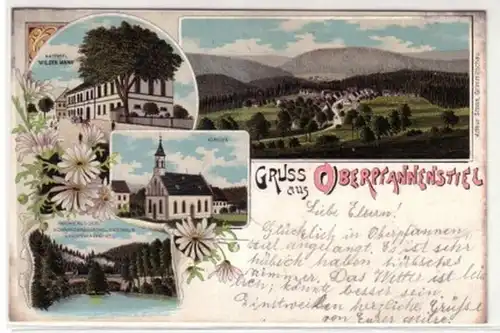 07507 Ak Lithographie Gruß aus Oberpfannenstiel 1903