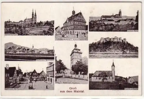 07477 Mehrbild Ak Gruß aus dem Maintal um 1930