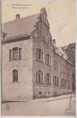 07463 Ak Schirmeck im Elsass Palais de Justice 1929
