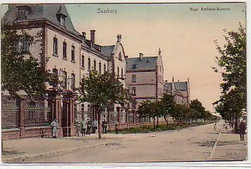 07461 Feldpost Ak Saarburg neue Artillerie Kaserne 1914