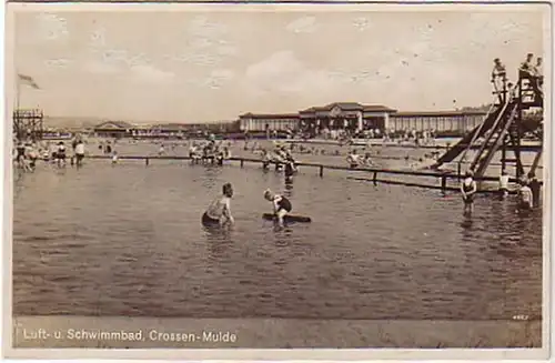 07455 Ak Luft- u. Schwimmbad Crossen Mulde 1930