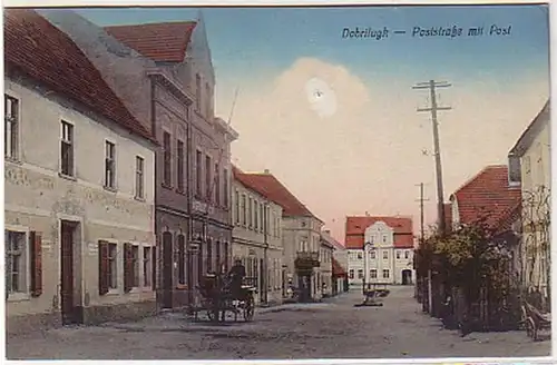 07454 Ak Dobrilugk Poststraße avec courrier vers 1910