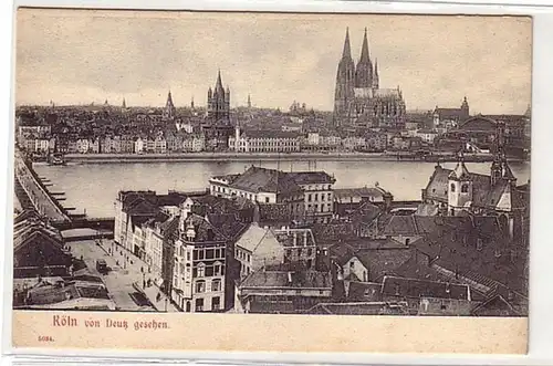 07422 Ak Cologne vu par Deutz vers 1900