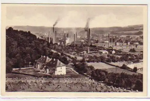 07403 Ak Freital und das Gußstahlwerk um 1930