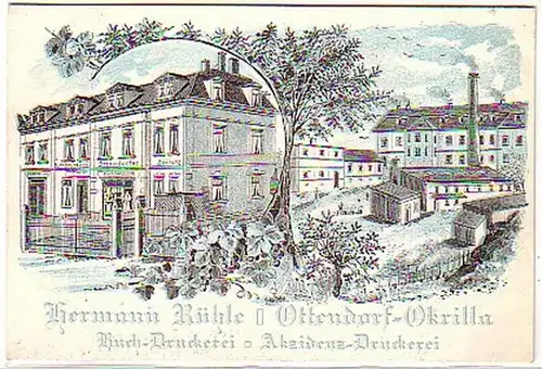 07389 Ak Ottendorf Okrilla Livre Imprimerie Rühle vers 1910
