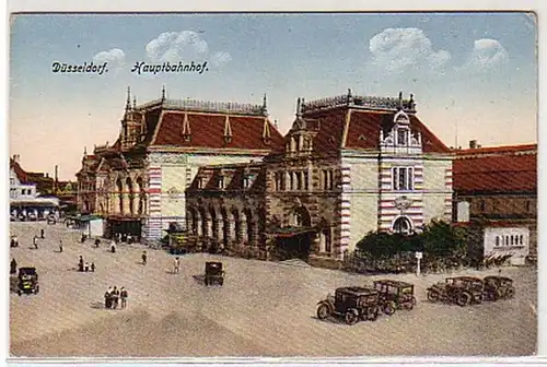 07382 Ak Düsseldorf Hauptbahnhof vers 1920