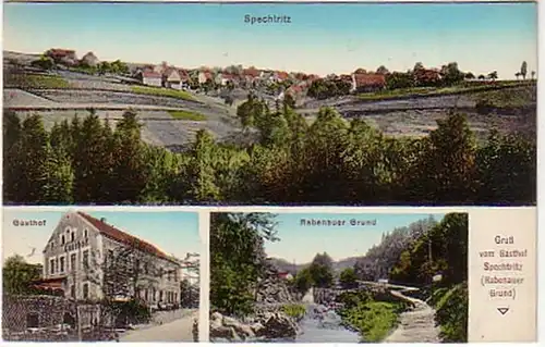 07375 Ak Spechtritz Gasthof près de Freital vers 1920