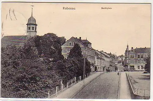 07372 Ak Rabenau bei Freital Marktplatz 1908