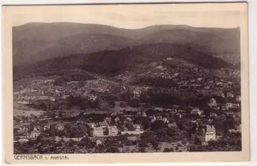 07360 Ak Gernsbach dans la vue totale de Murgtal vers 1930