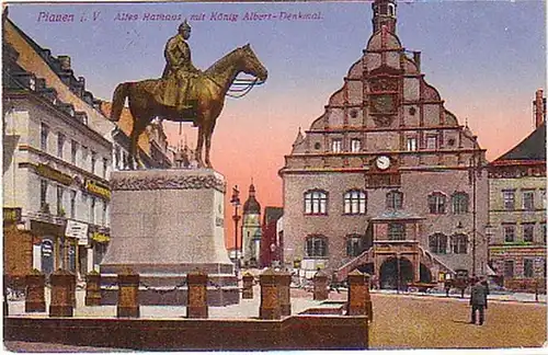 07359 Ak Plauen i.V. Altes Rathaus 1924